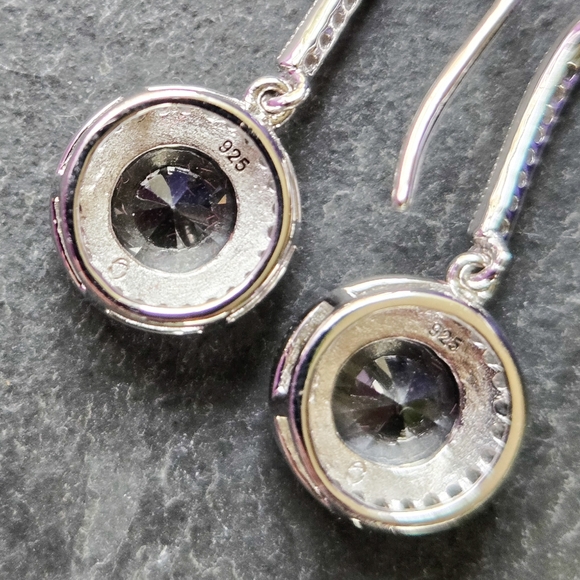 NEW Aurate White Gold Vermeil Sparkling Drop Earrings - Picture 6 of 7